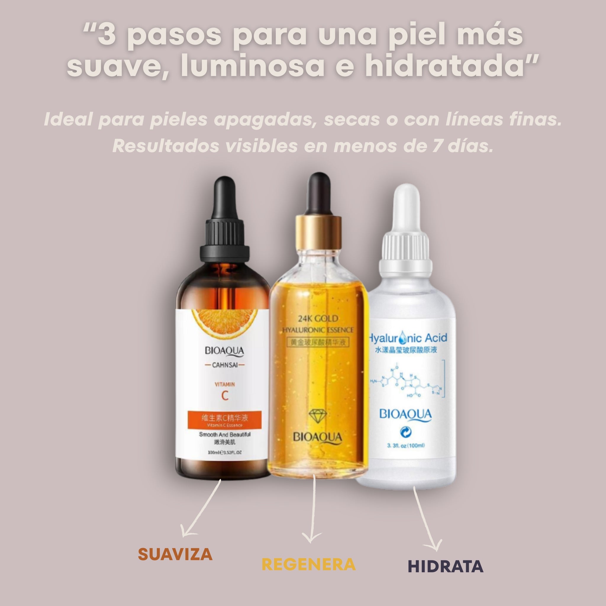 RUTINA BIOAQUA™ | HIDRATACIÓN PROFUNDA, FIRMEZA Y LUMINOSIDAD